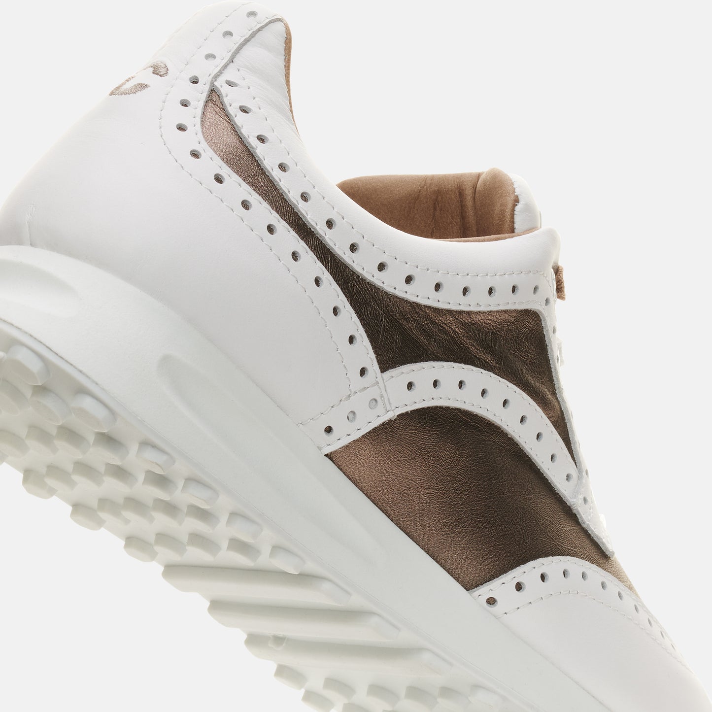 Serena - Wit/Taupe Dames Golfschoen Duca del Cosma