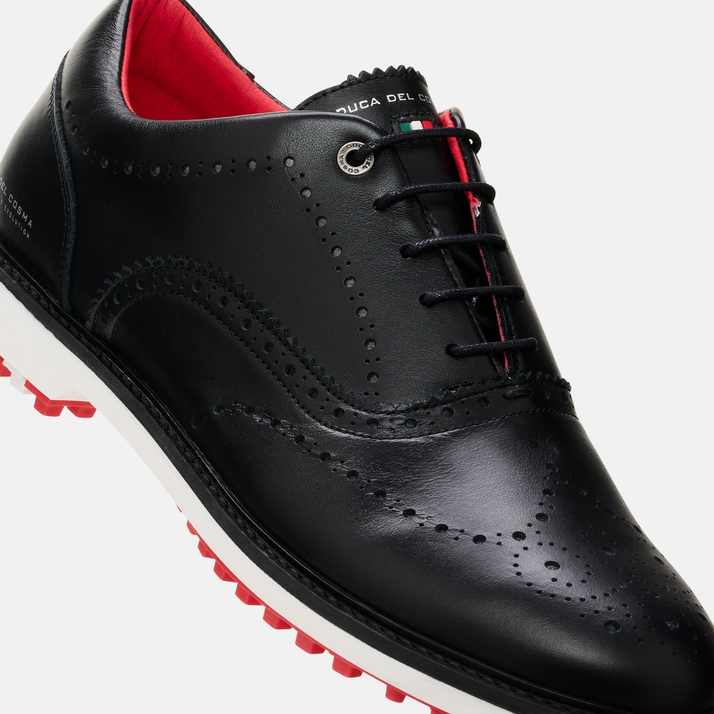 Zwarte Heren Golfschoenen, Heren Zwarte Golfschoenen, Golfschoenen Heren Zwart, Heren Golfschoenen Duca del Cosma.