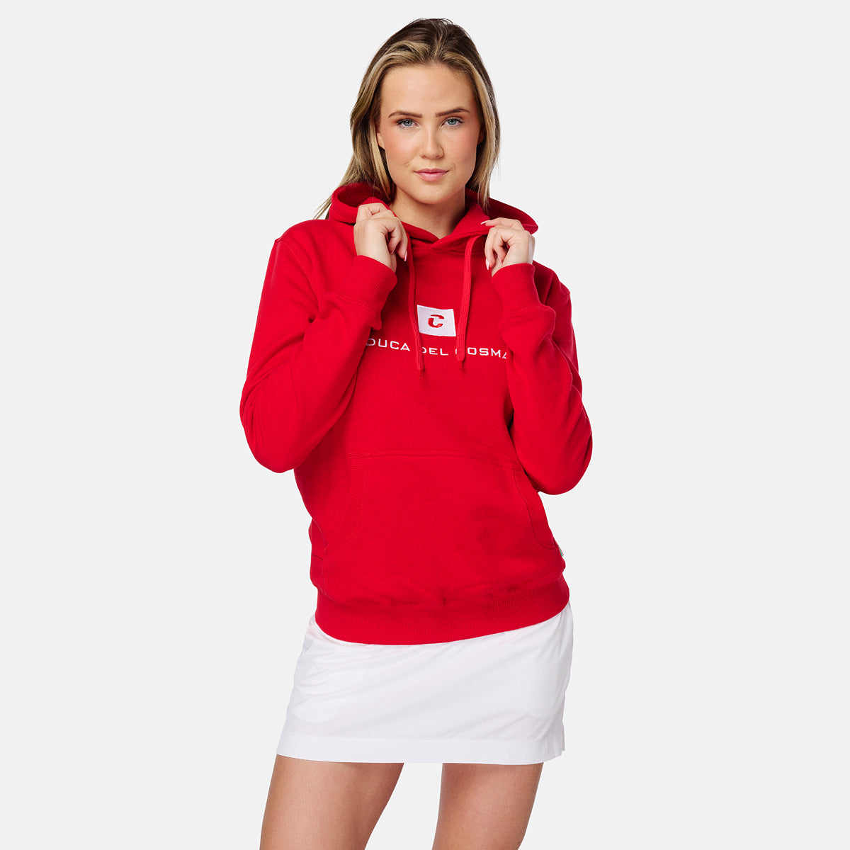 golf hoodie, rode golf hoodie, golf trui, dames golf trui, heren golf trui, Duca del Cosma