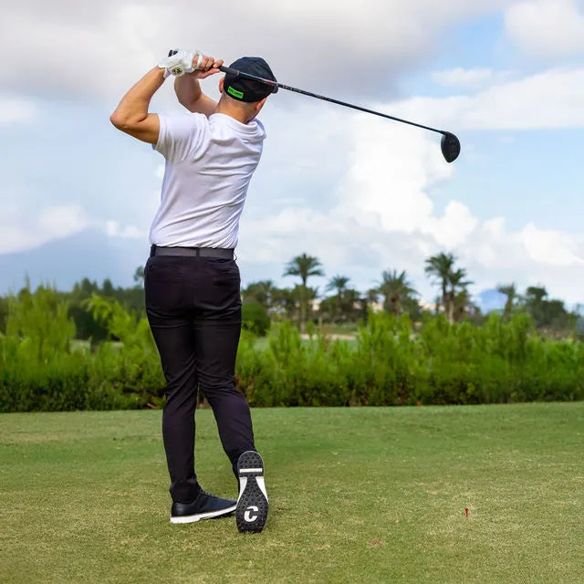 Leren golfschoenen zwart heren duca del cosma