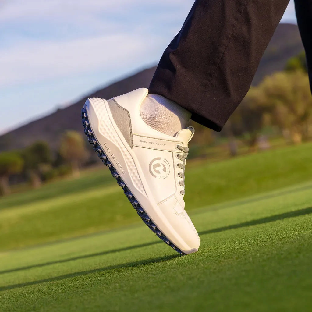 Witte golfschoenen zonder spikes voor heren Duca del Cosma