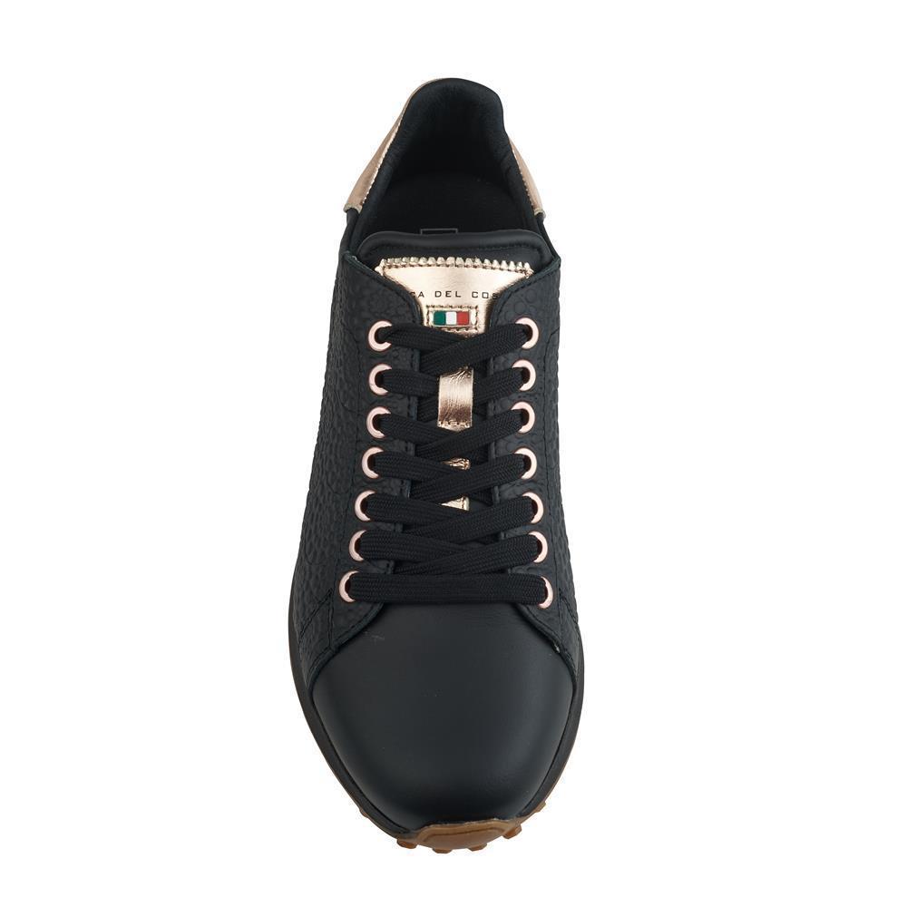 Atlantis - Zwart/Rosegoud Dames Golfschoen