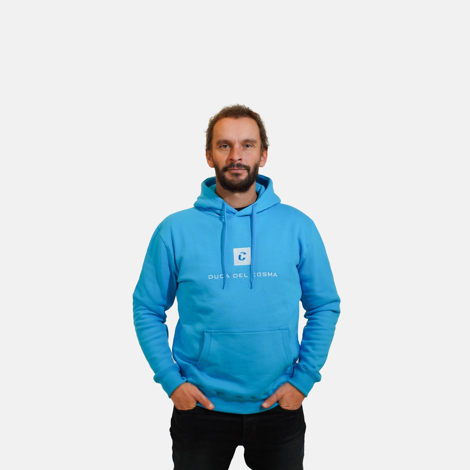 golf hoodie, blauwe golf hoodie, dames golf hoodie, heren golf hoodie, dames golf trui, heren golf trui, Duca del Cosma
