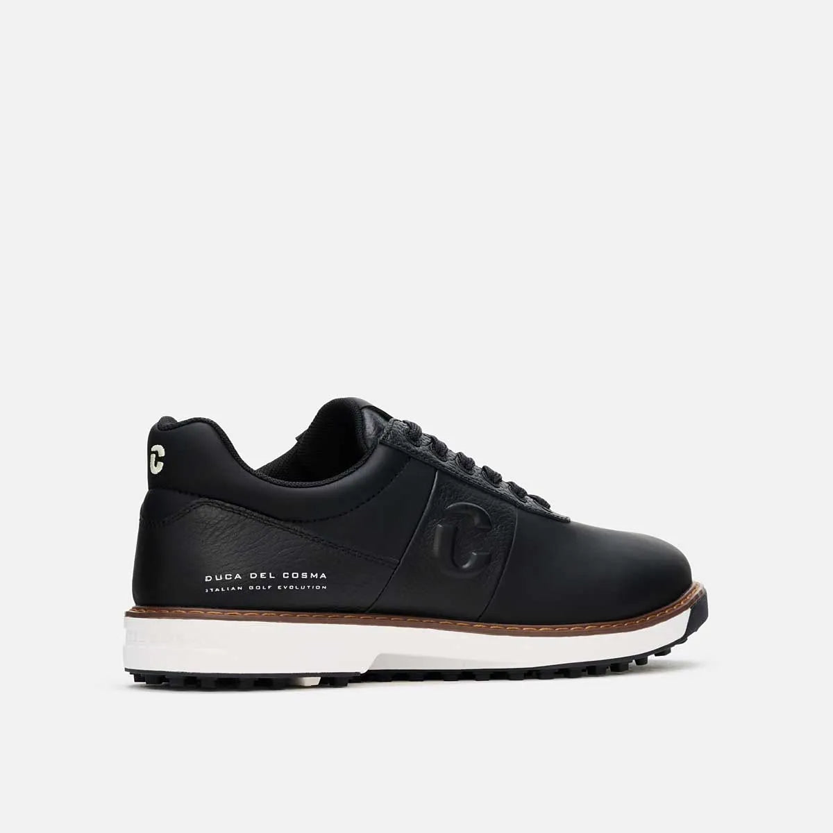Leren golfschoenen zwart heren duca del cosma