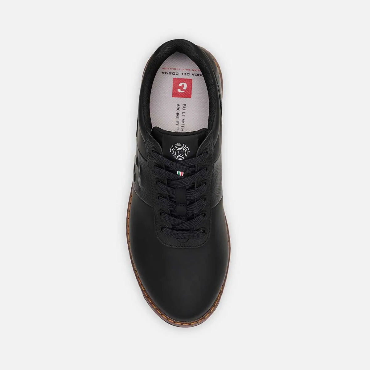 Leren golfschoenen zwart heren duca del cosma