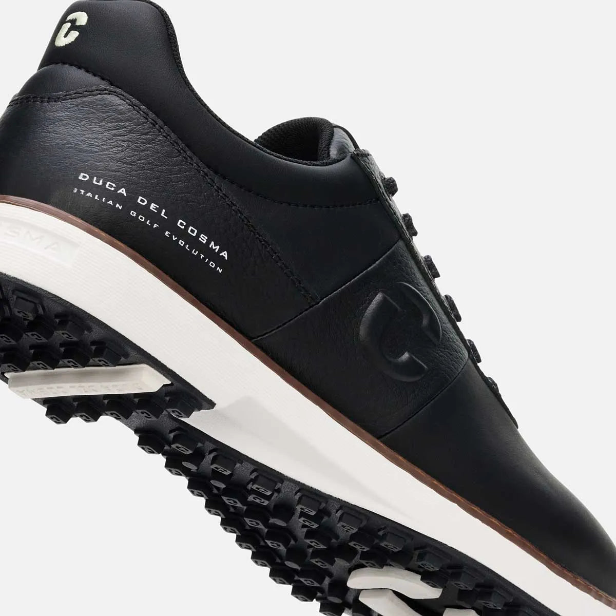 Leren golfschoenen zwart heren duca del cosma