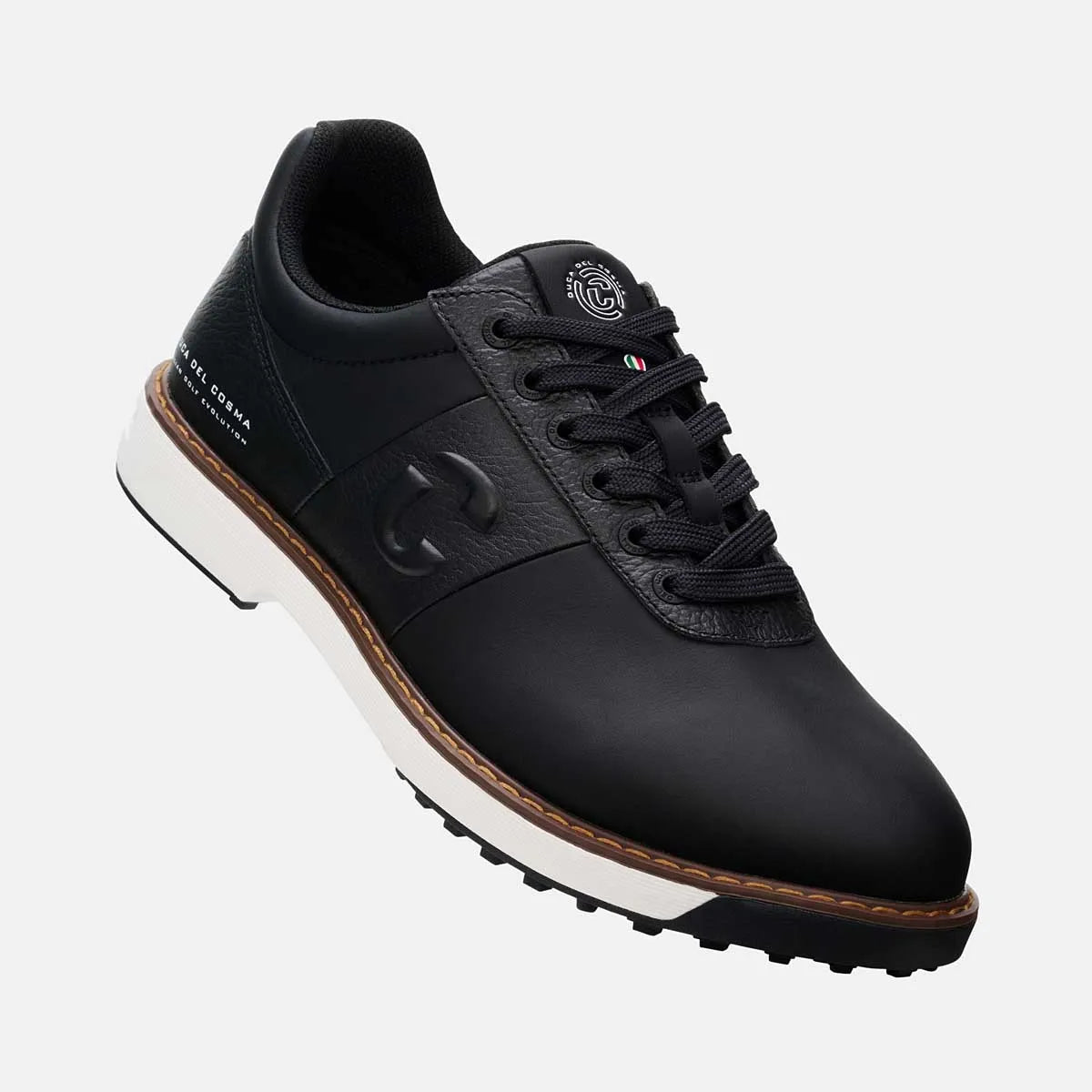 Leren golfschoenen zwart heren duca del cosma
