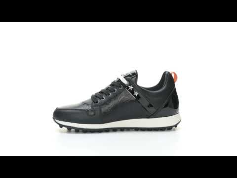 MJ - Zwart dames golfschoen van Duca del Cosma Waterproof waterdicht voor opde golfbaan